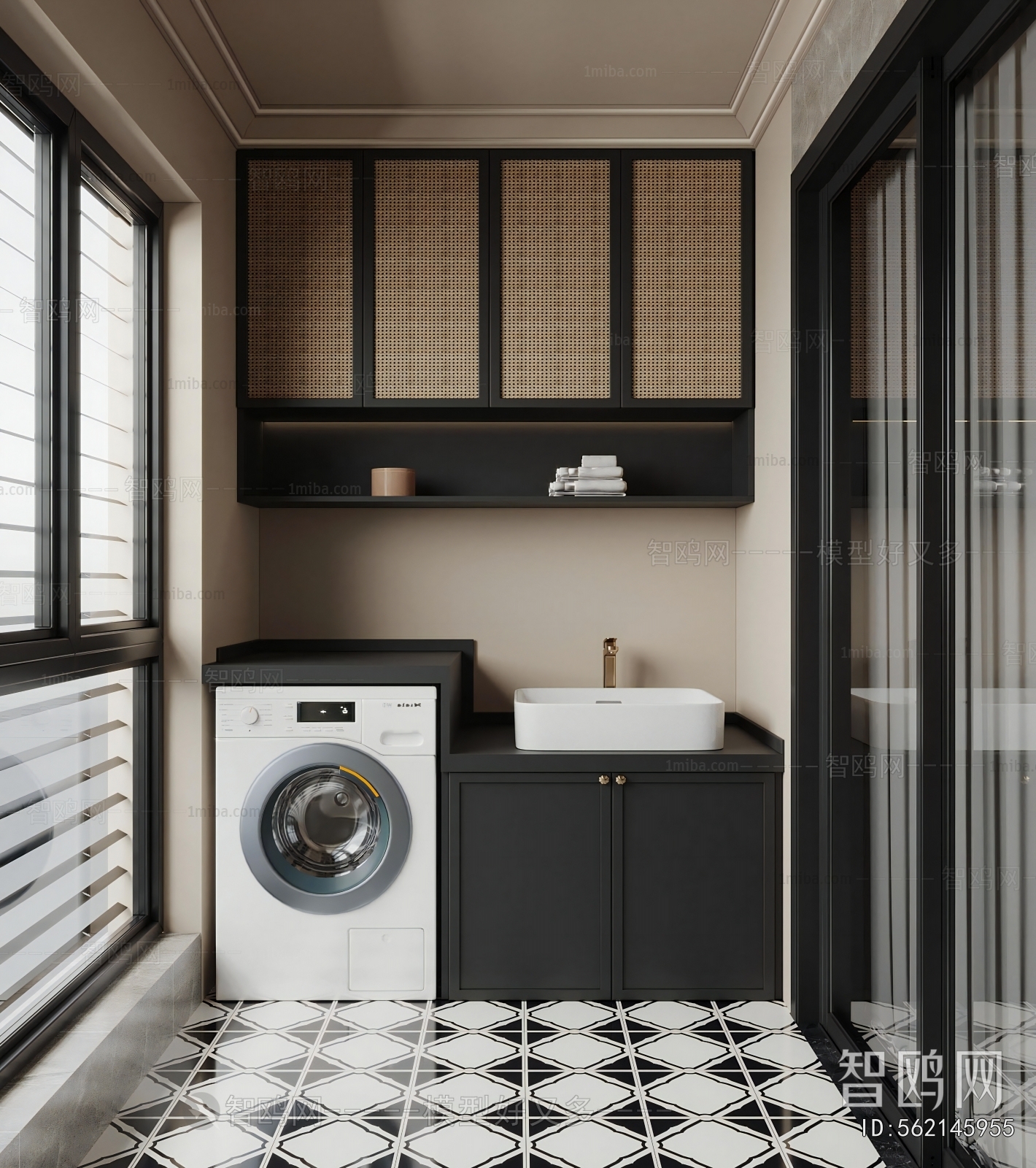 French Style Laundry Cabinet