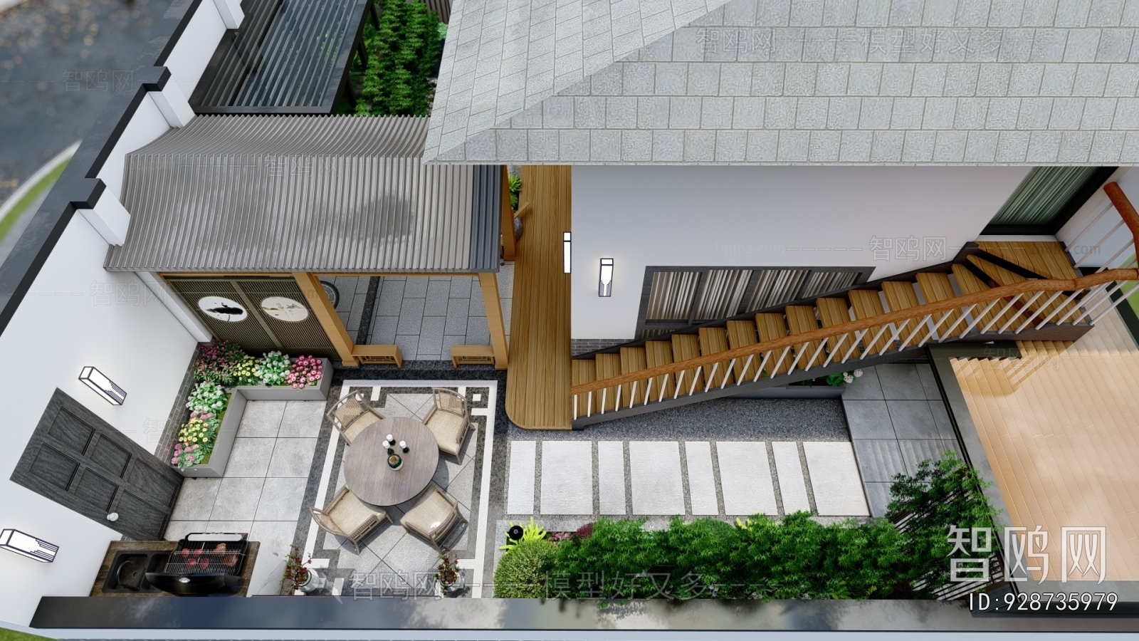 New Chinese Style Courtyard/landscape