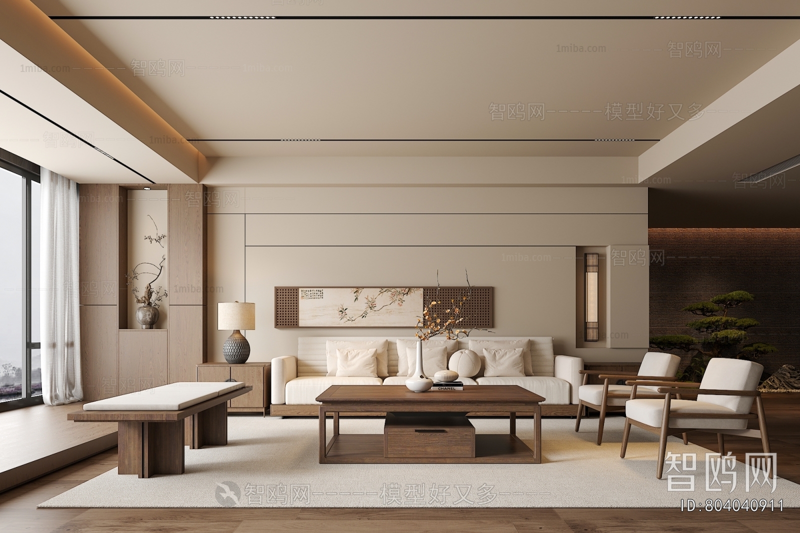 New Chinese Style A Living Room