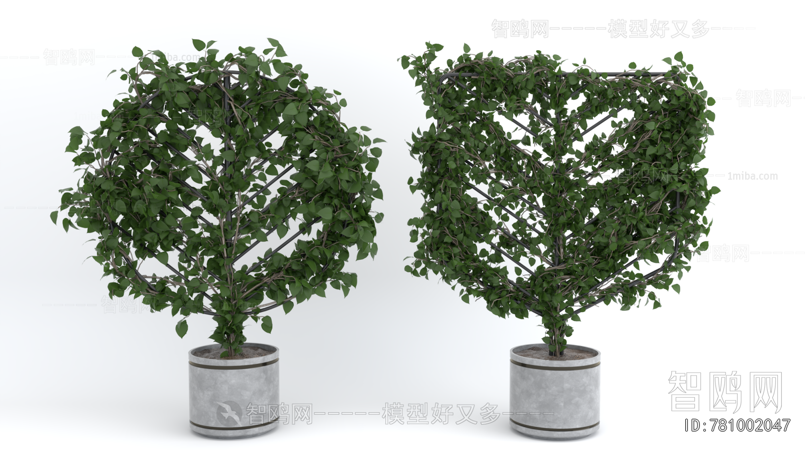 Modern Ground Green Plant Potted Plants