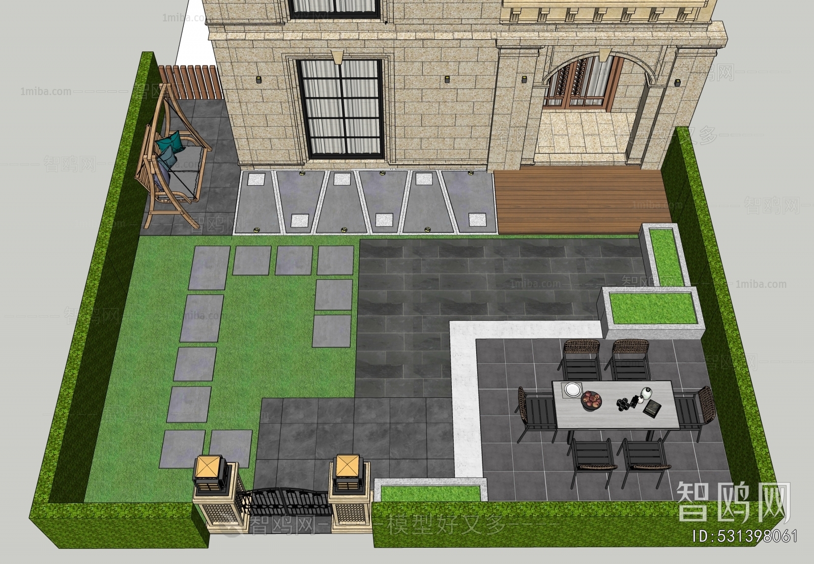 Modern Courtyard/landscape