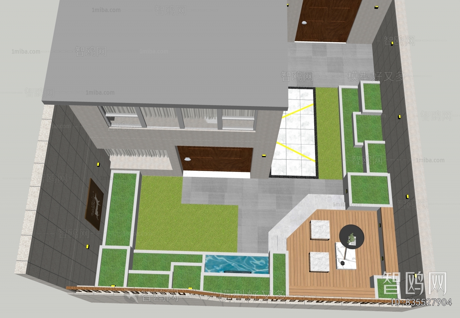 Modern Courtyard/landscape