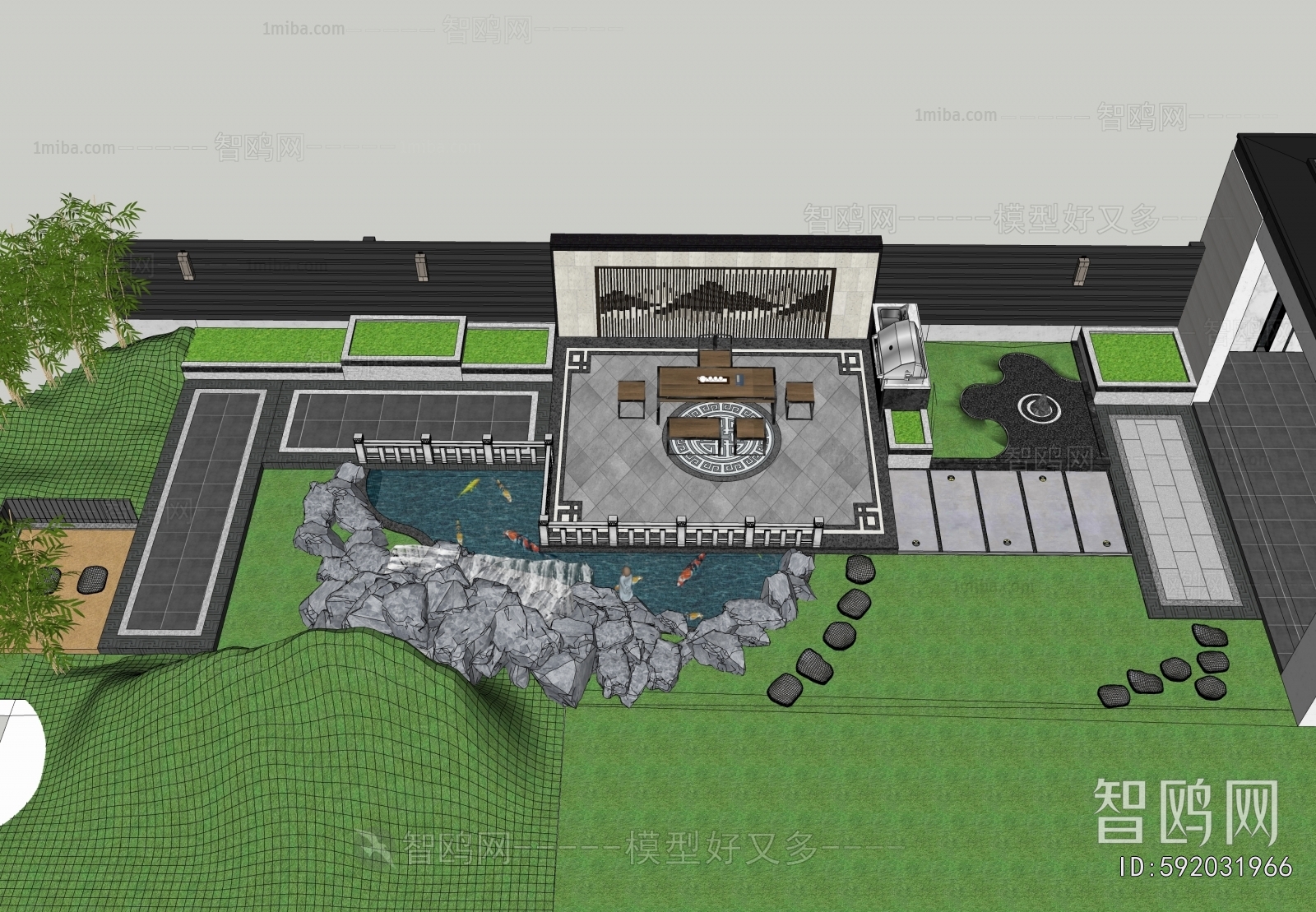 New Chinese Style Courtyard/landscape