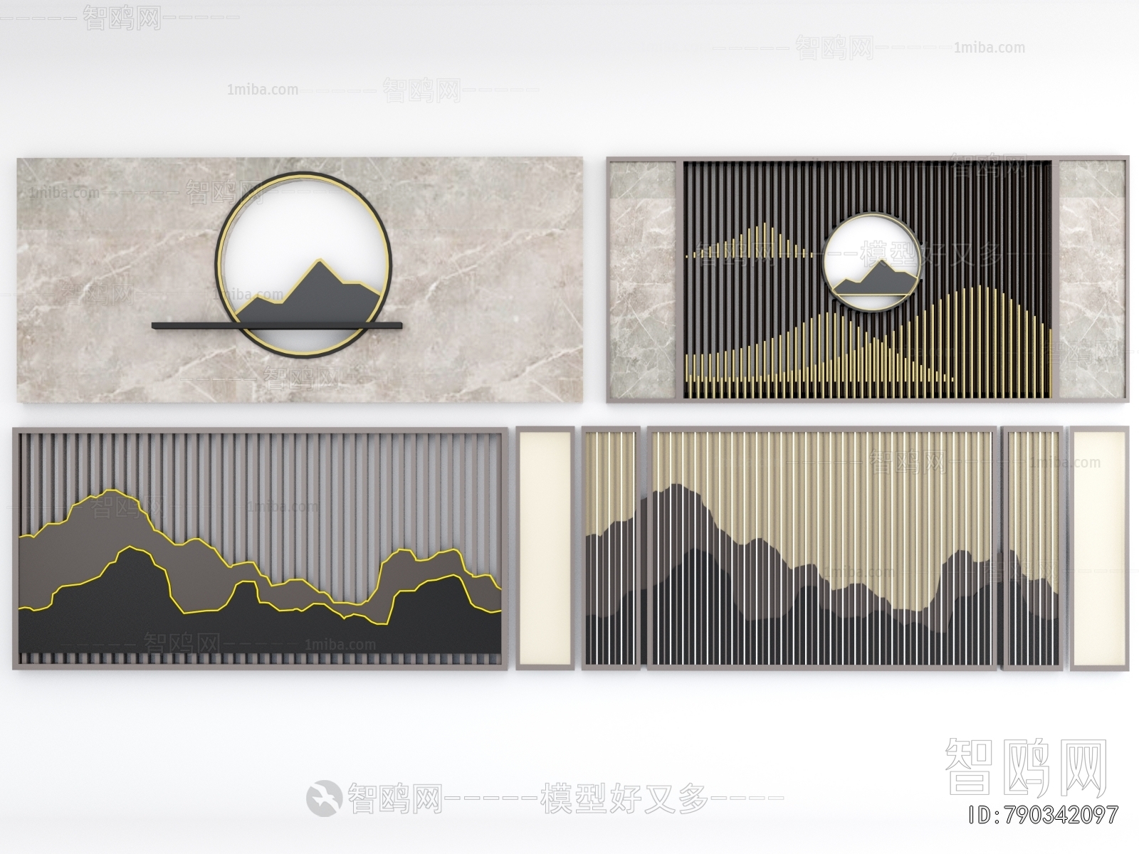 New Chinese Style Landscape Wall