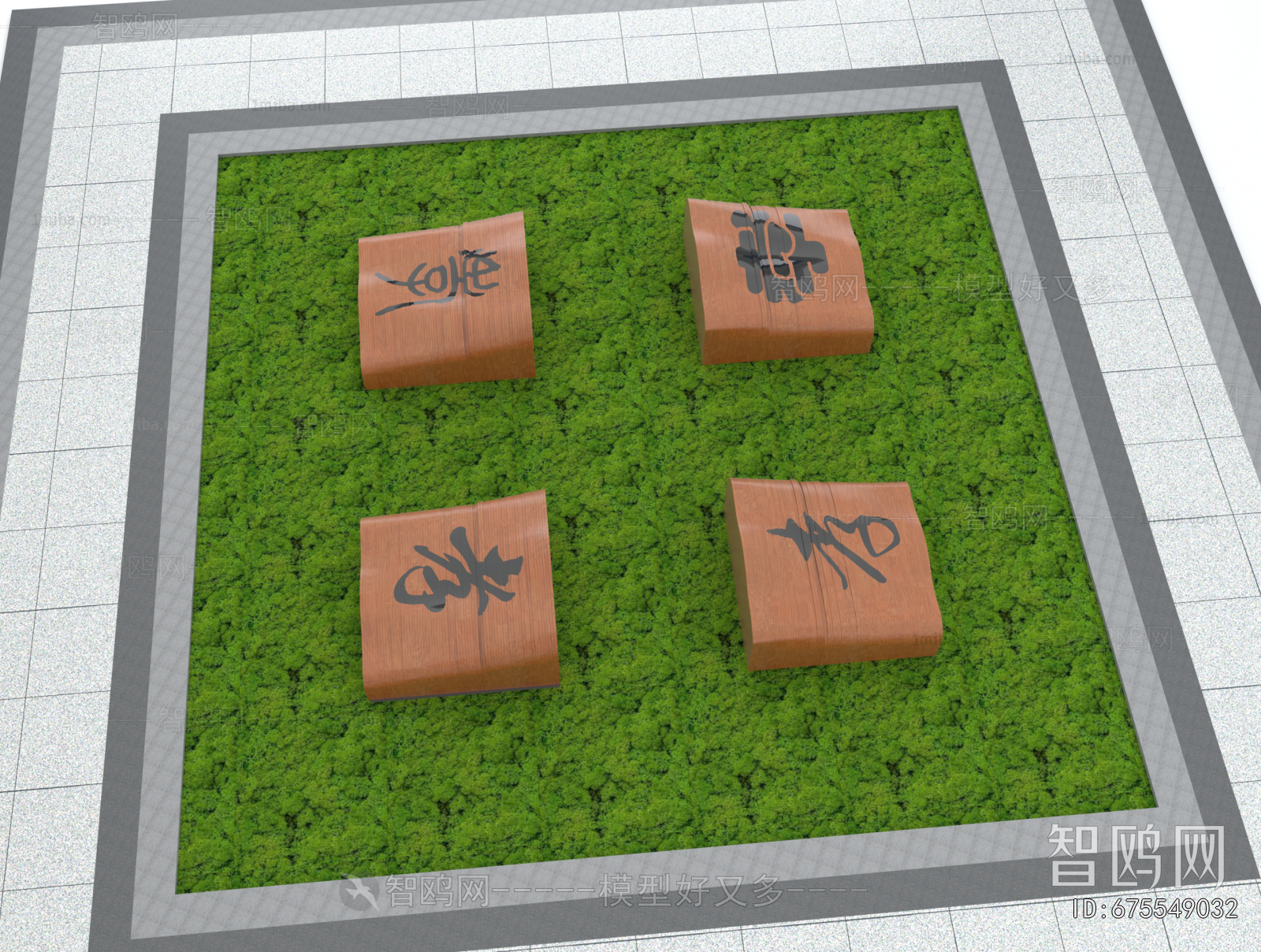 New Chinese Style Sculpture Sketch