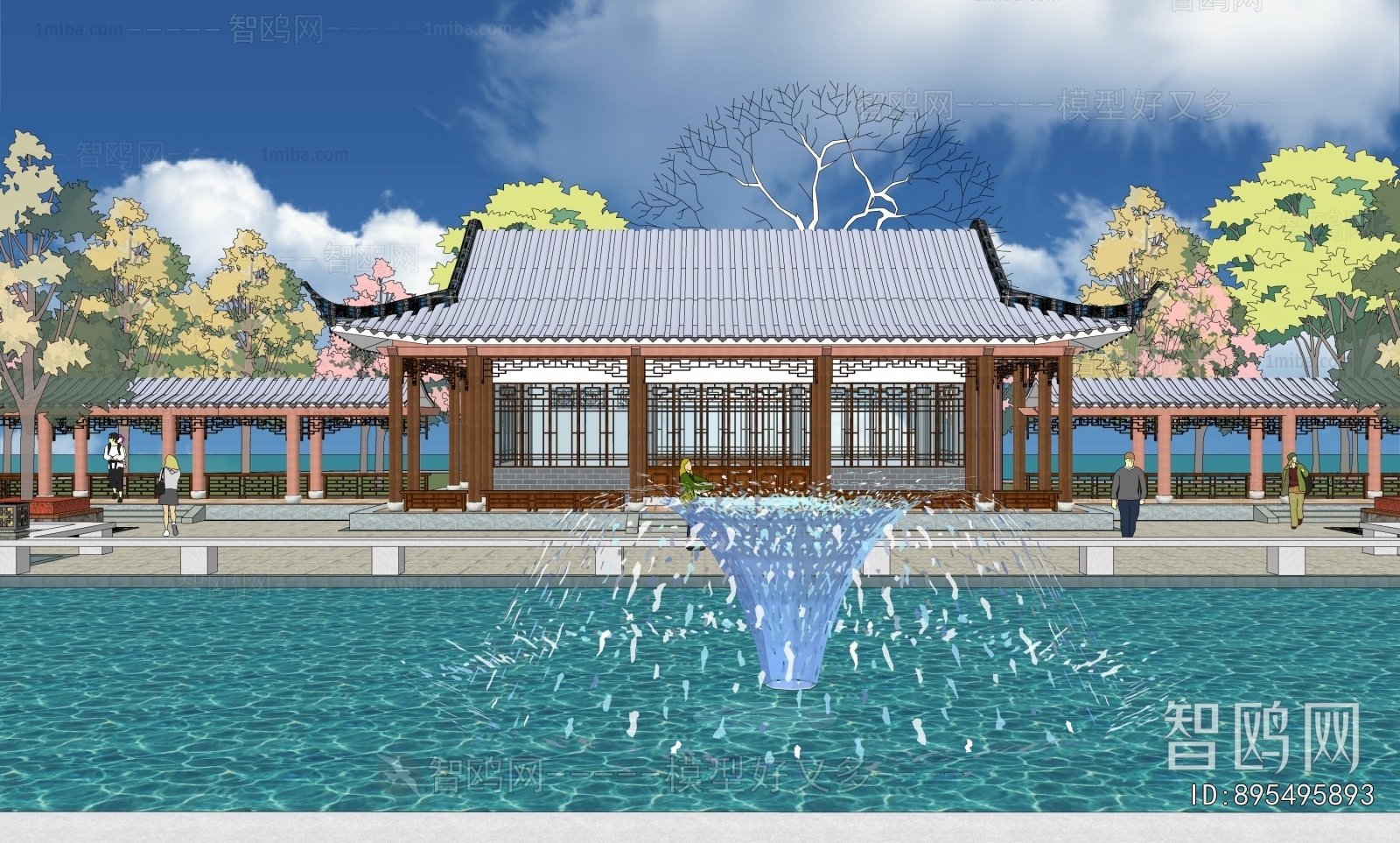 New Chinese Style Park Landscape