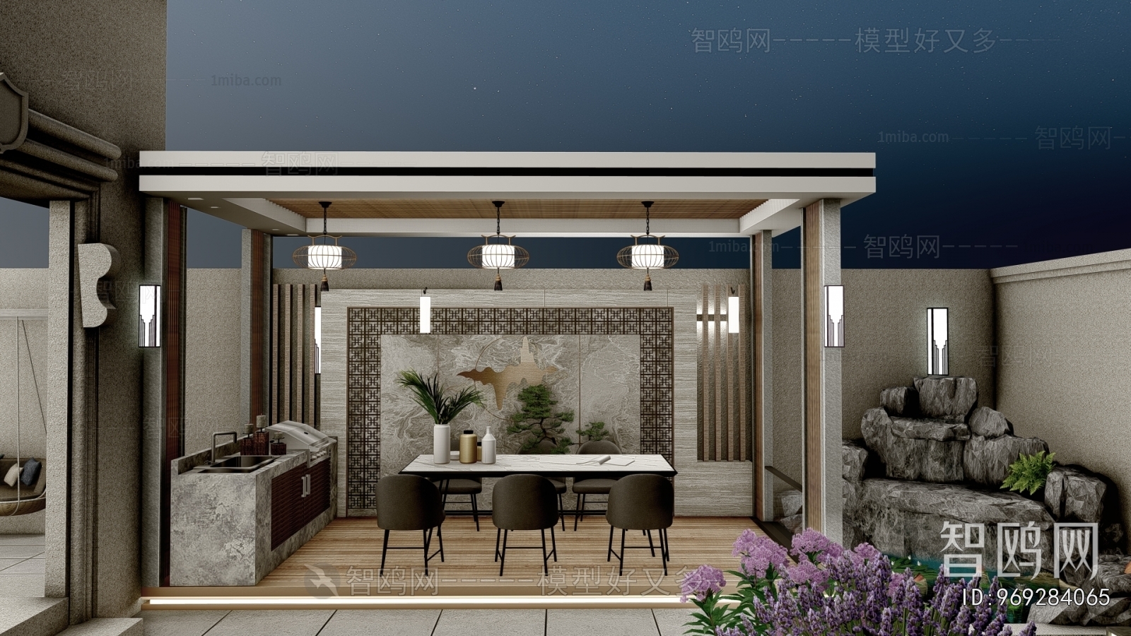 New Chinese Style Courtyard/landscape