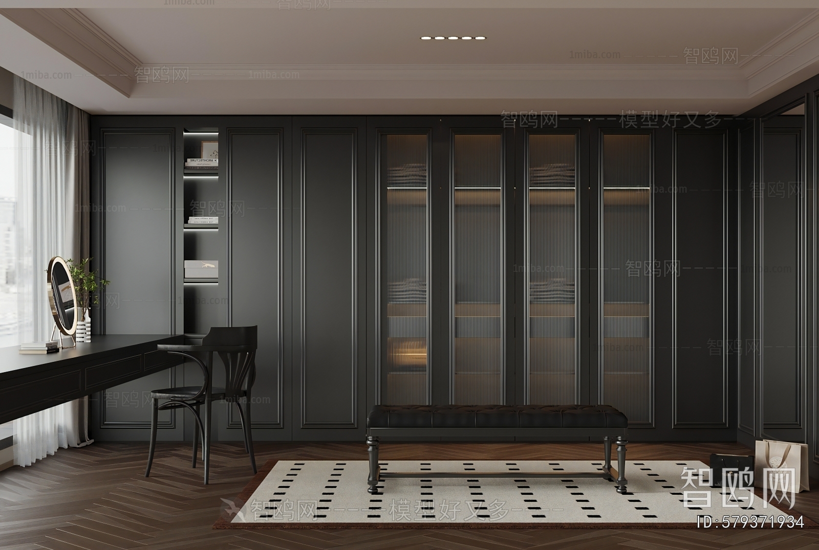 French Style Clothes Storage Area