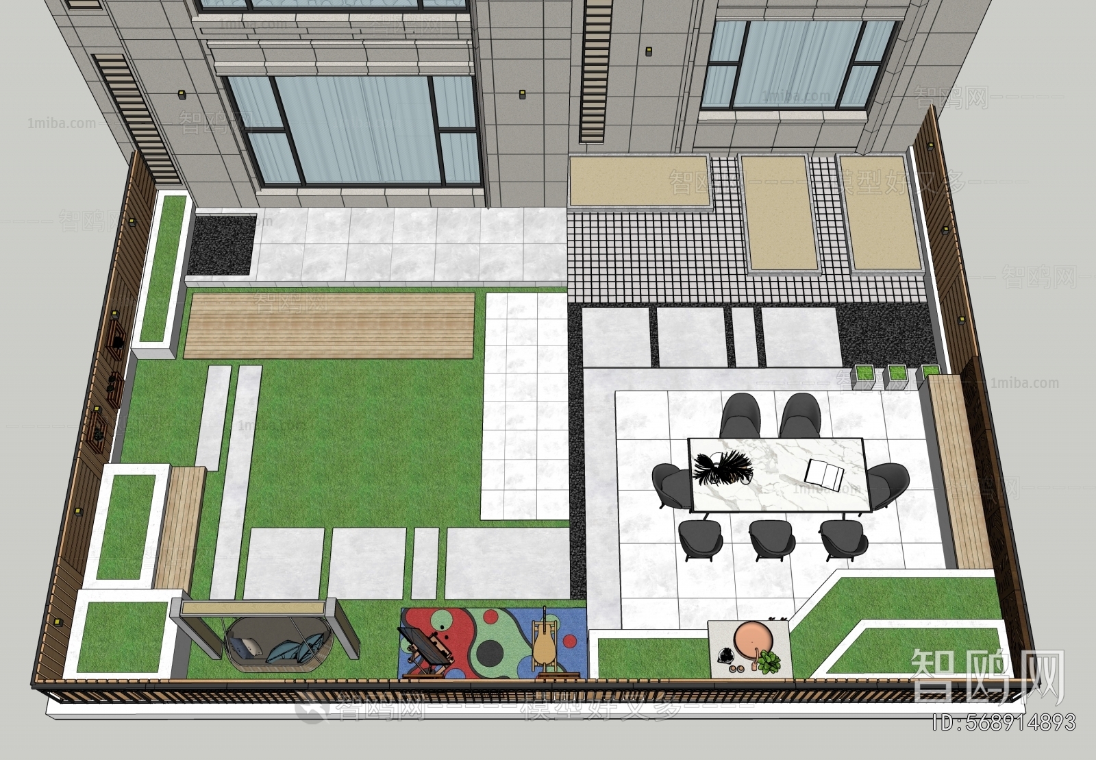 Modern Courtyard/landscape