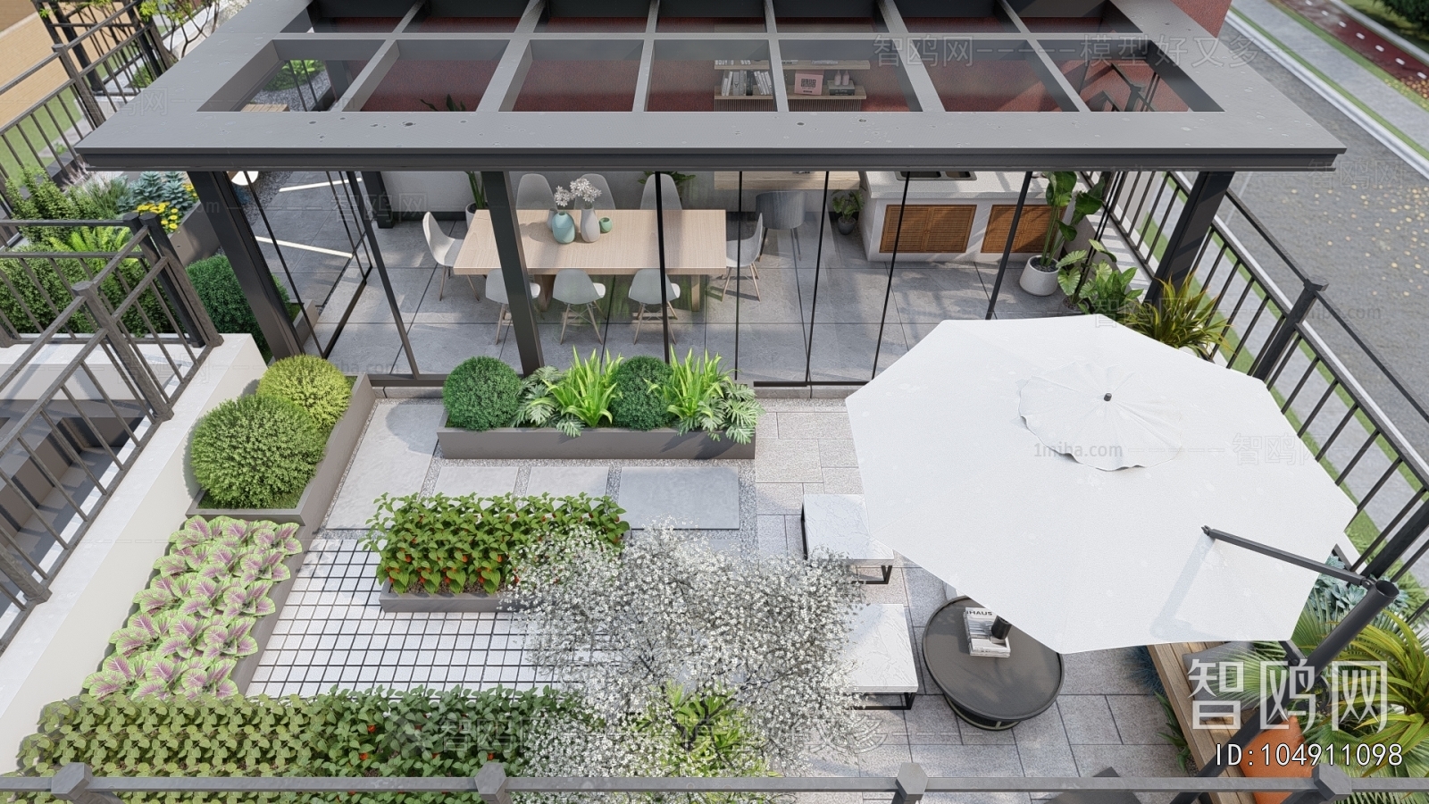 Modern Courtyard/landscape