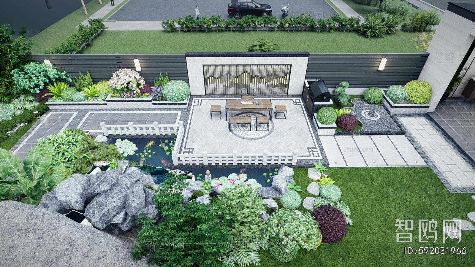 New Chinese Style Courtyard/landscape