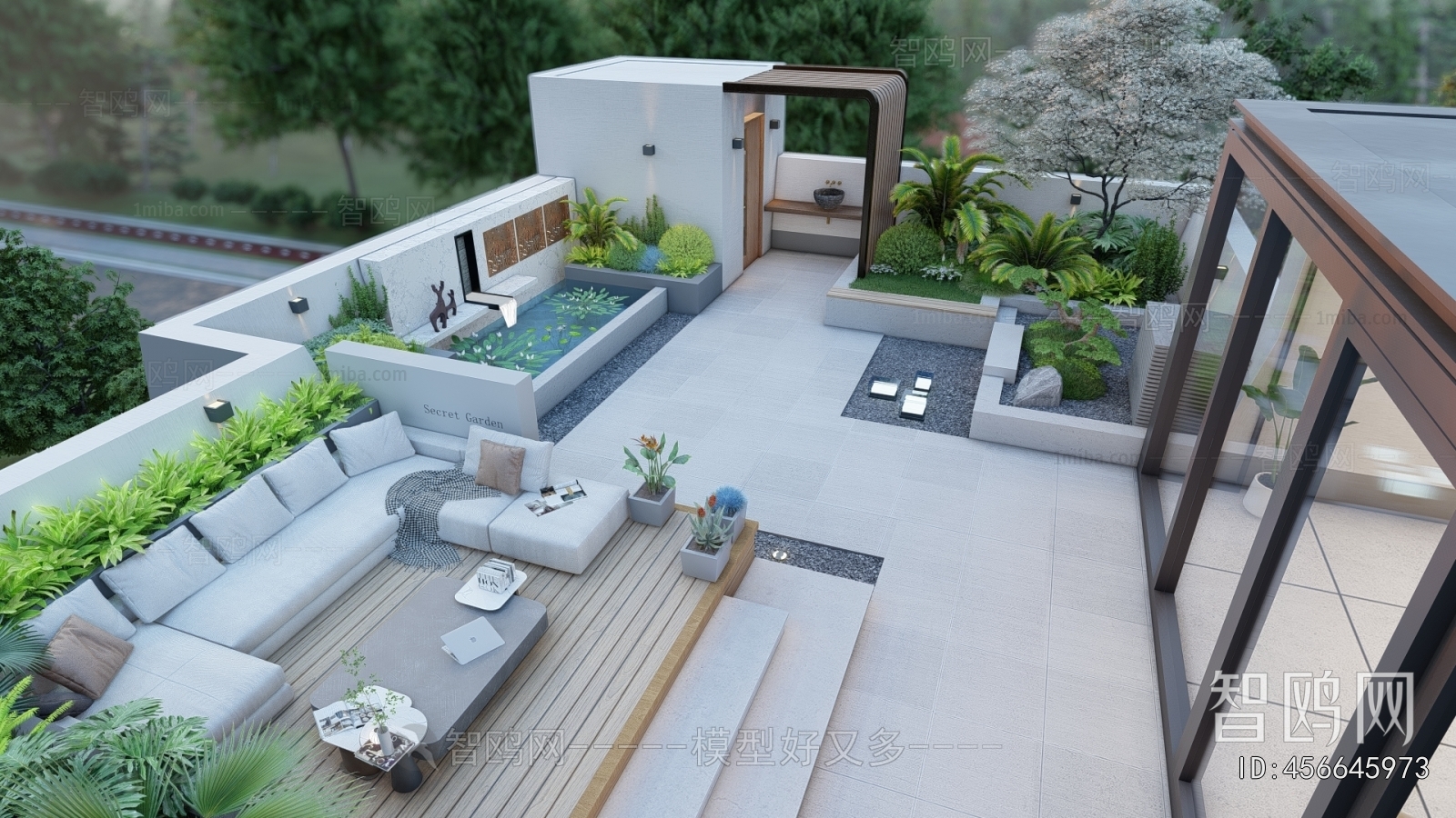 Modern Courtyard/landscape