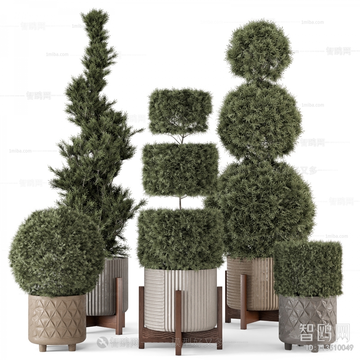 Modern Ground Green Plant Potted Plants