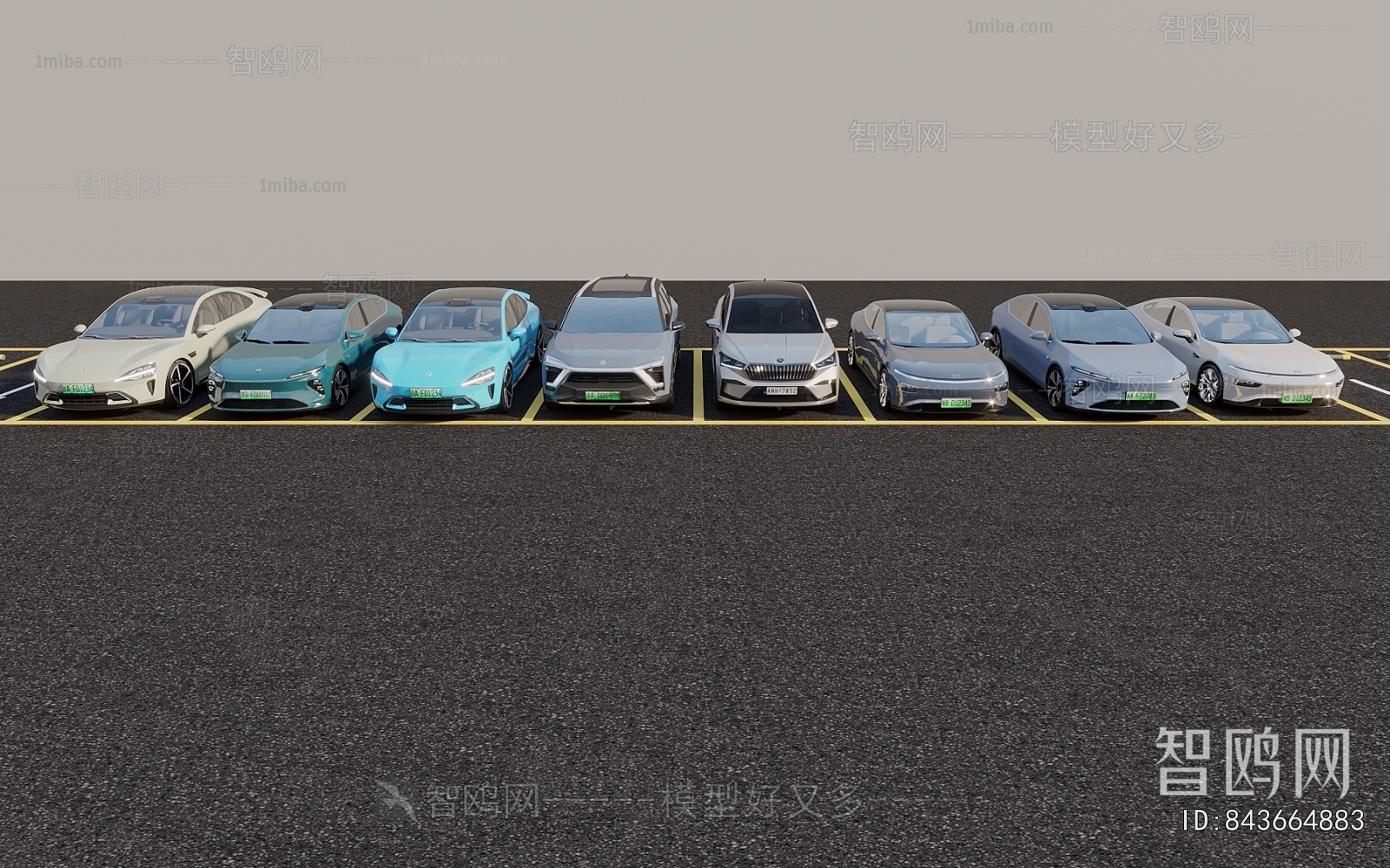 Modern Outdoor Parking Lot