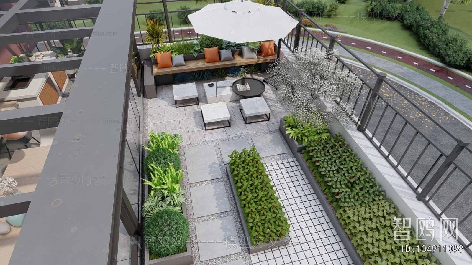 Modern Courtyard/landscape