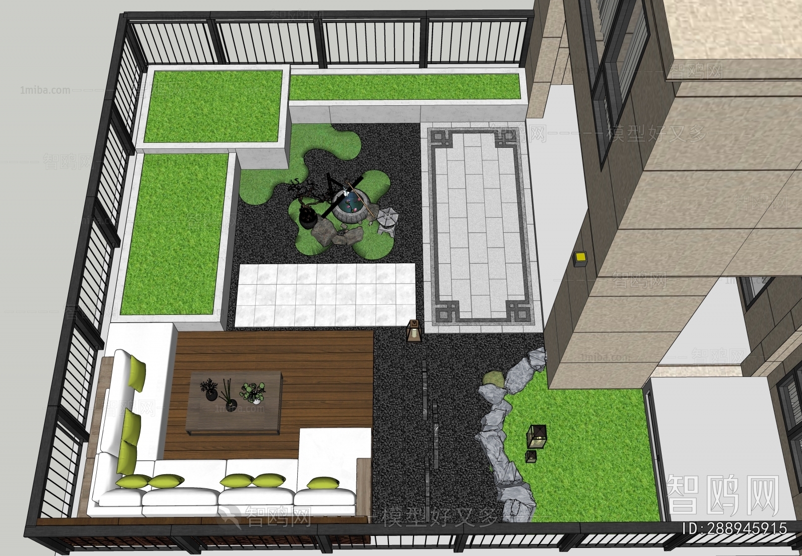 New Chinese Style Courtyard/landscape