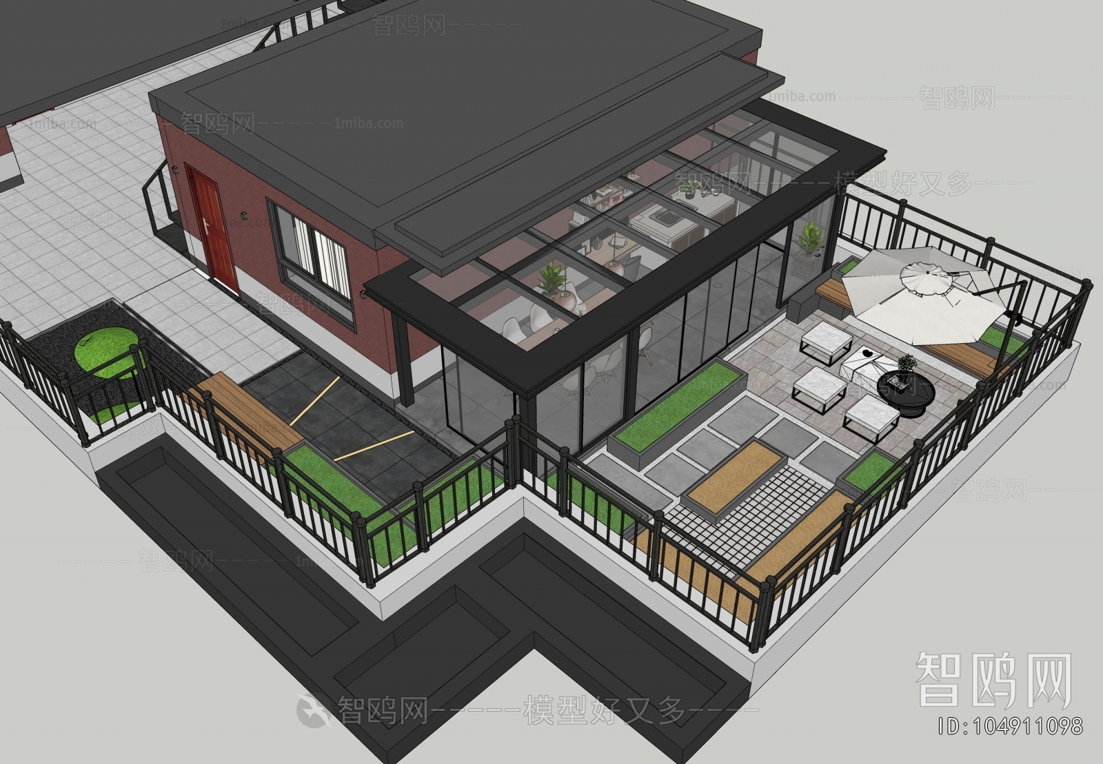 Modern Courtyard/landscape