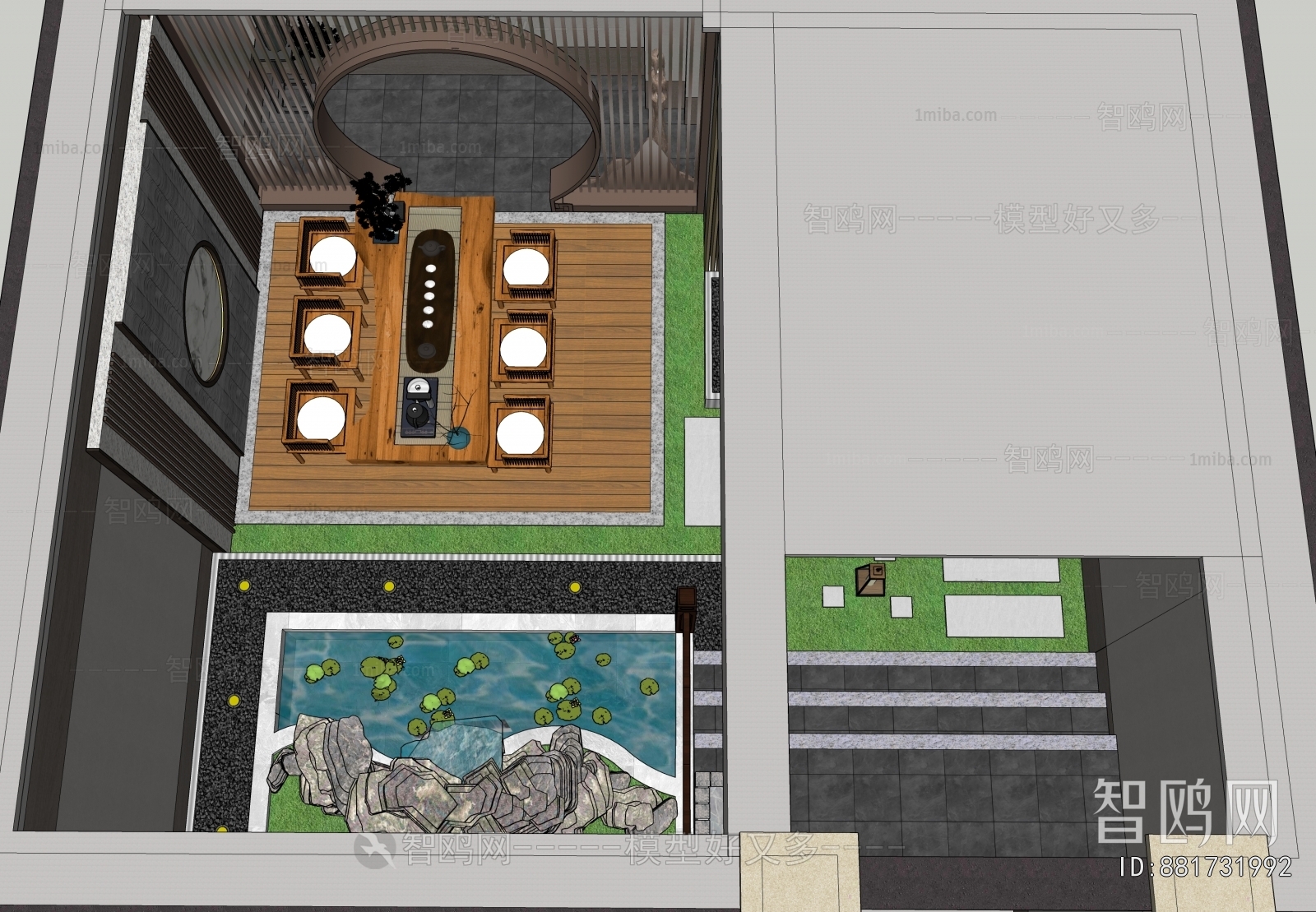 New Chinese Style Courtyard/landscape