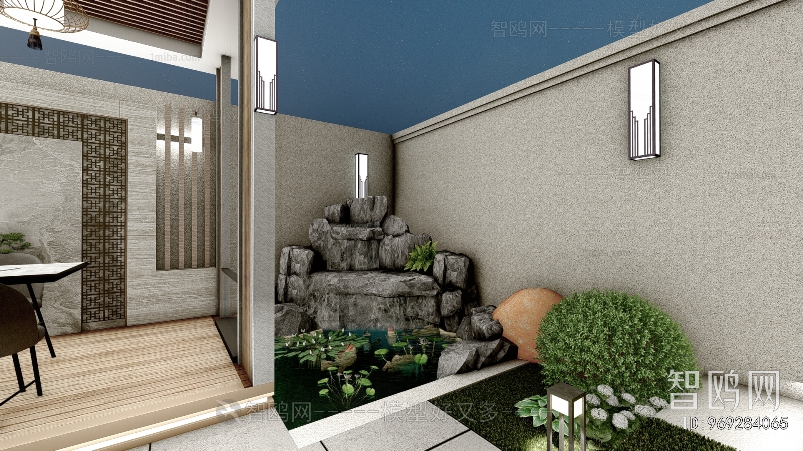 New Chinese Style Courtyard/landscape
