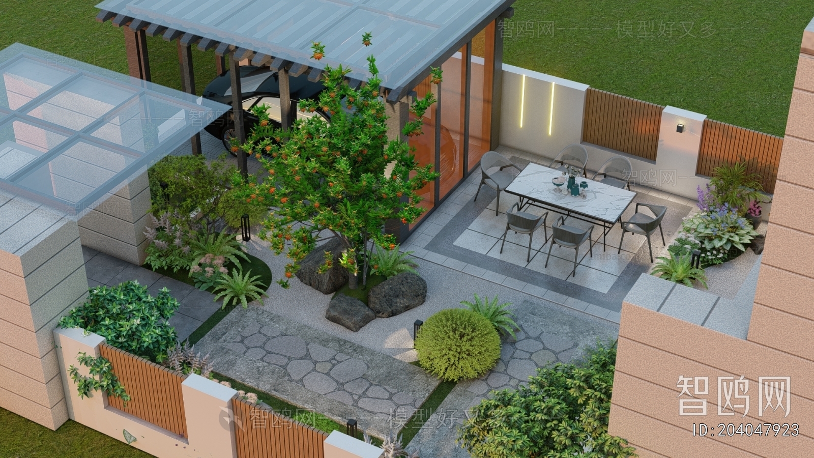 Modern Courtyard/landscape