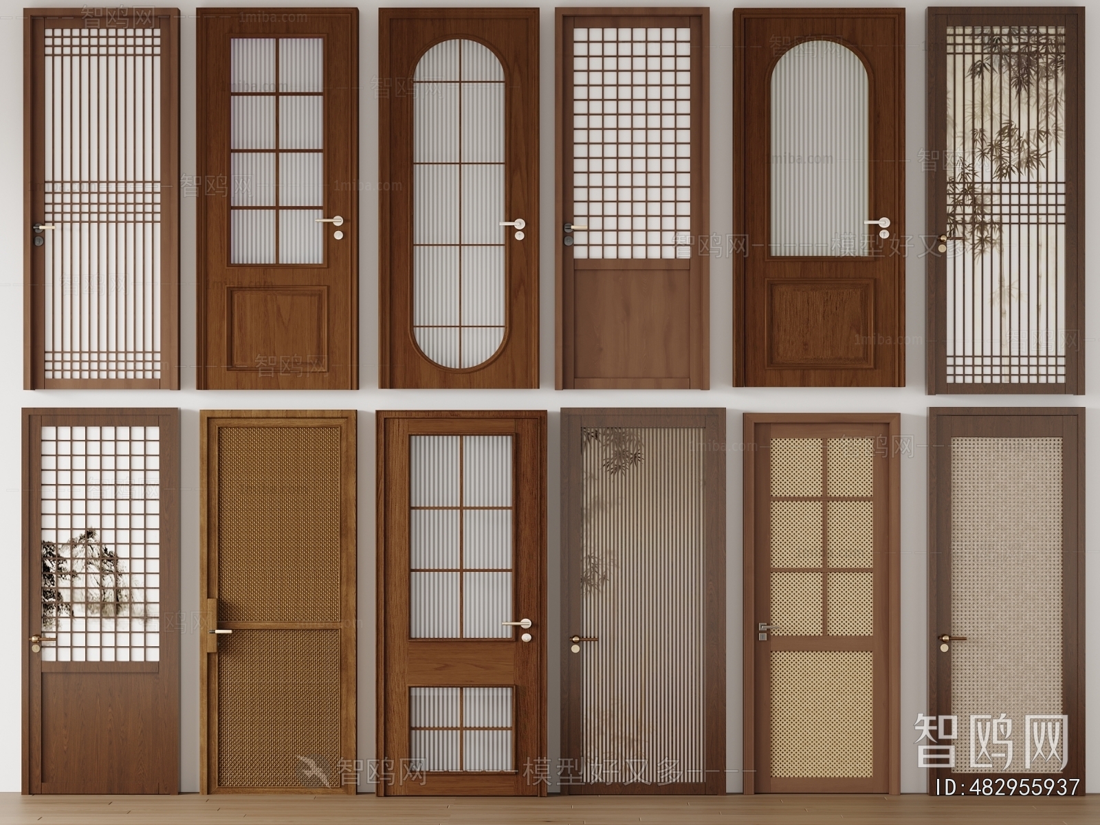 New Chinese Style Single Door