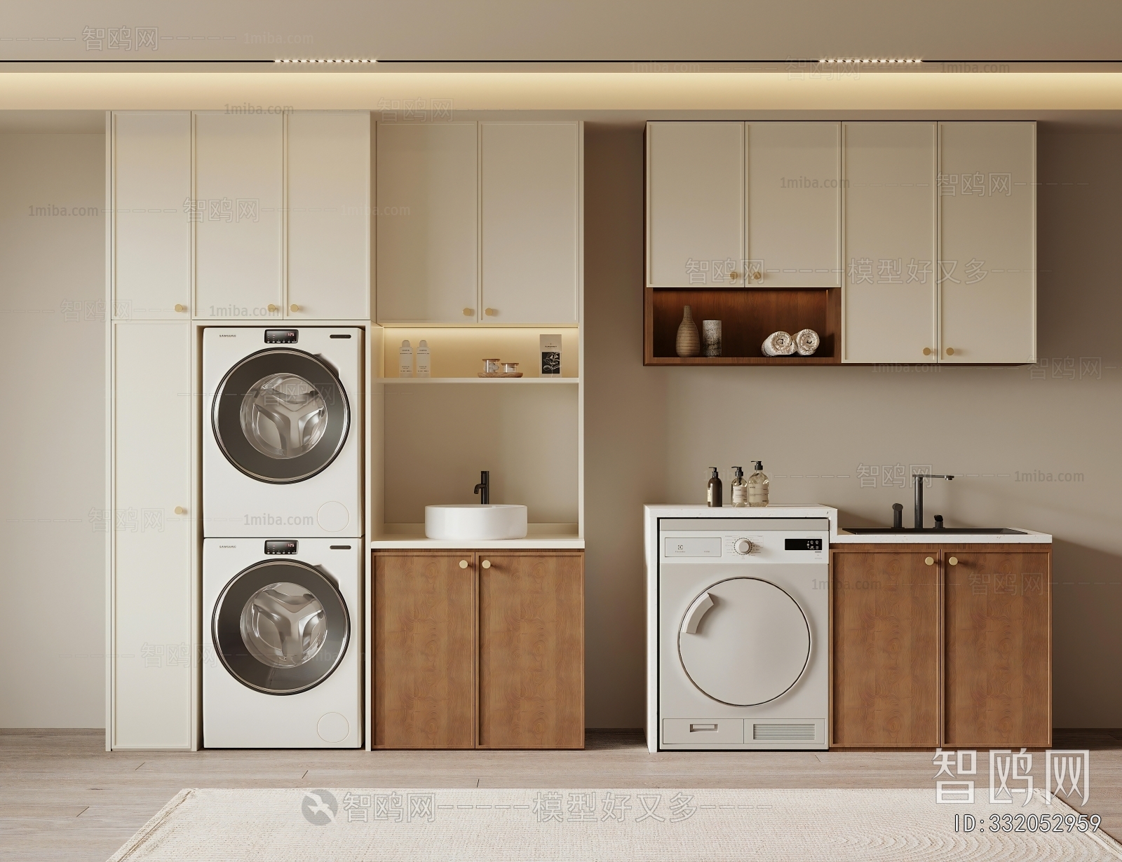 French Style Laundry Cabinet