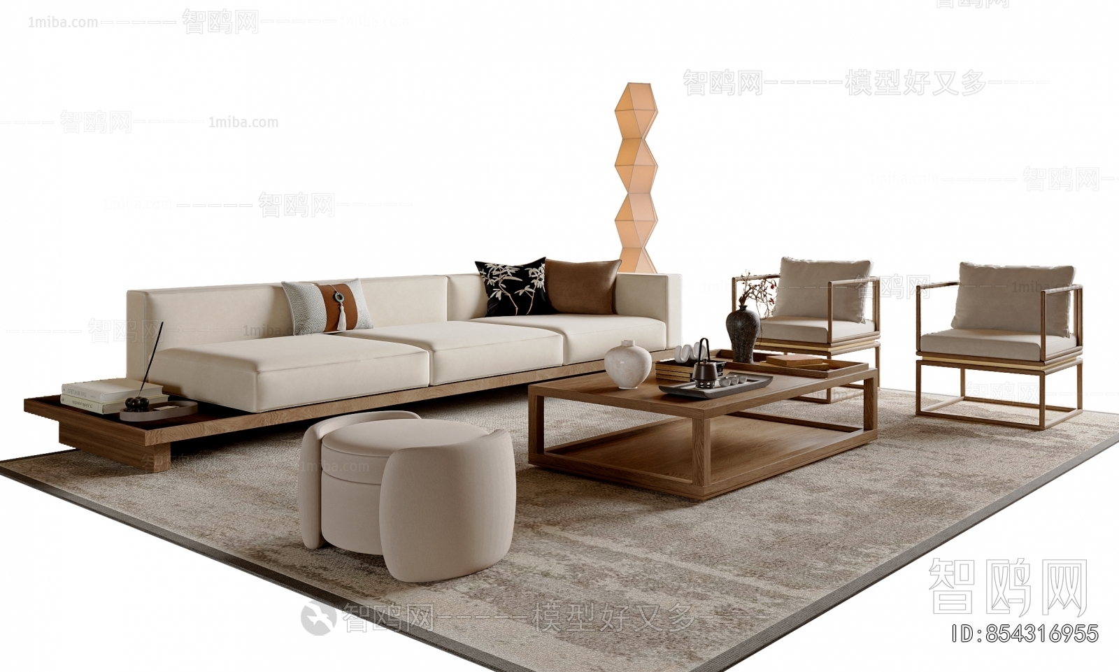 New Chinese Style Sofa Combination