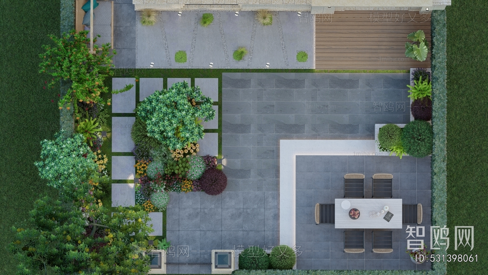 Modern Courtyard/landscape