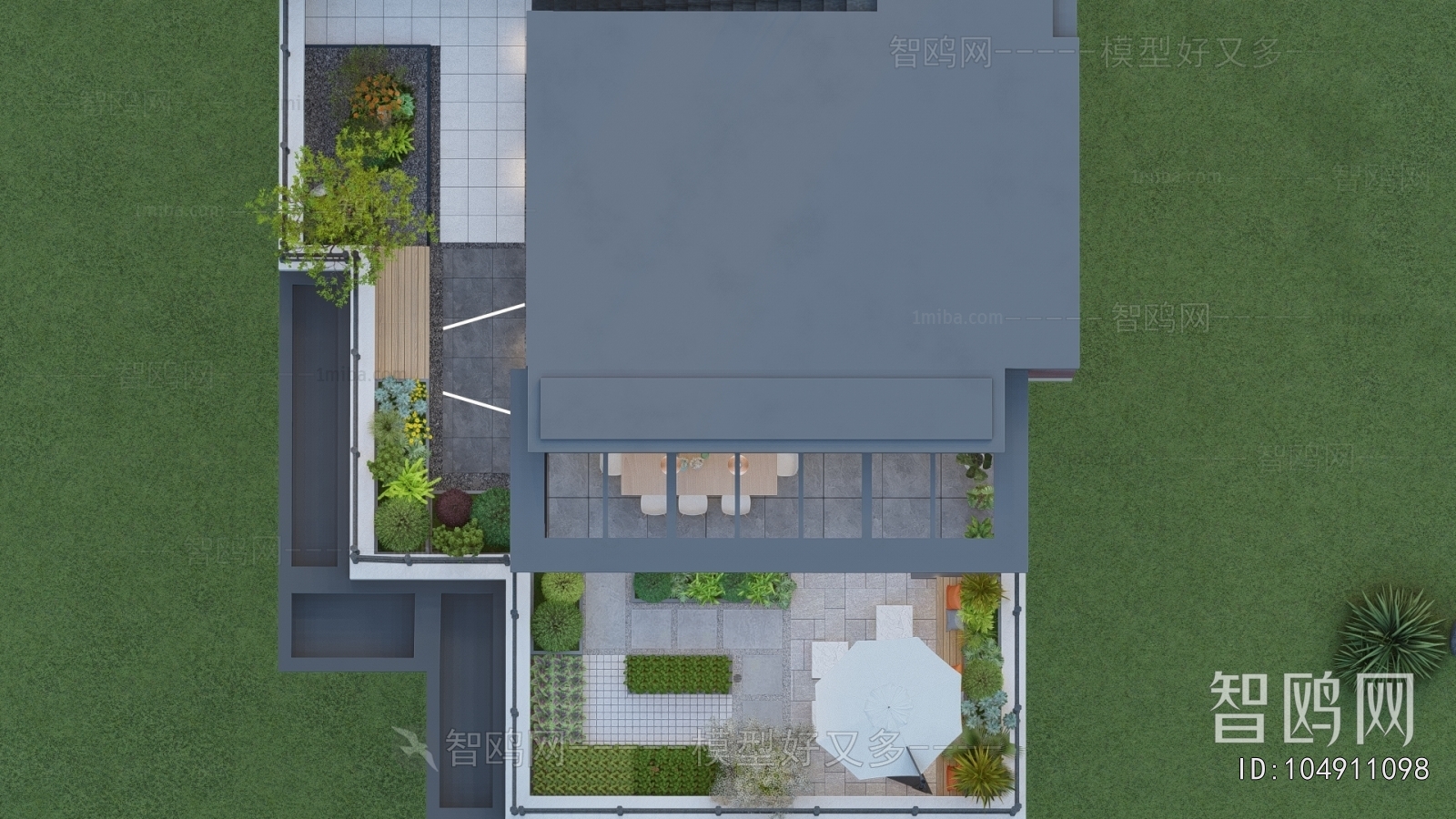 Modern Courtyard/landscape