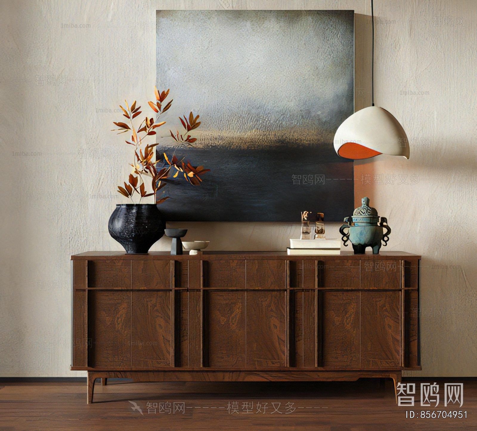 New Chinese Style Entrance Cabinet