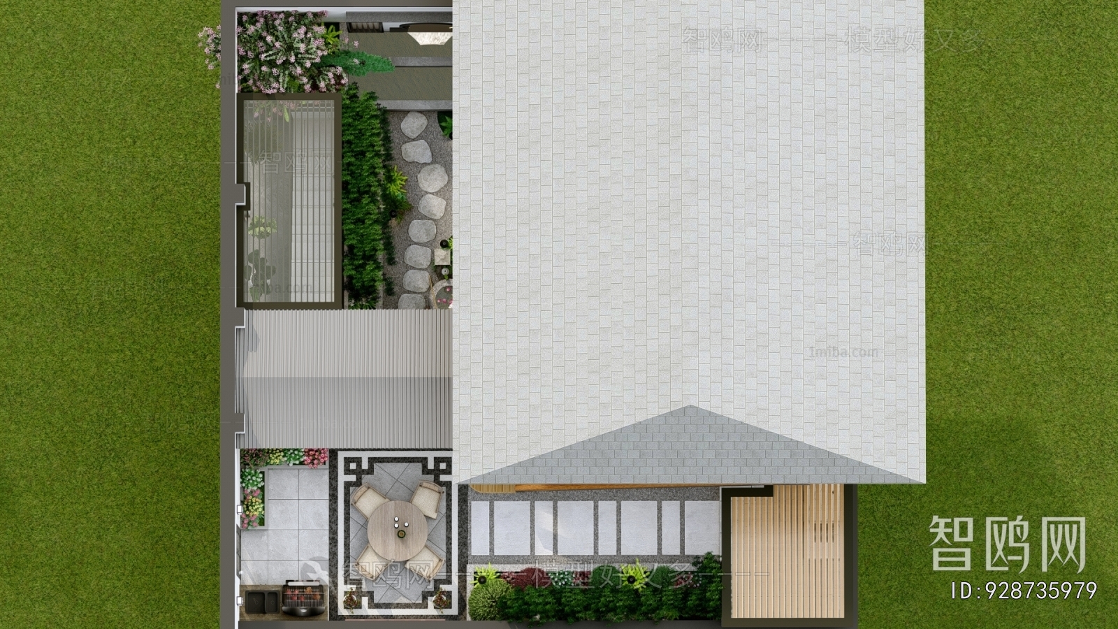 New Chinese Style Courtyard/landscape