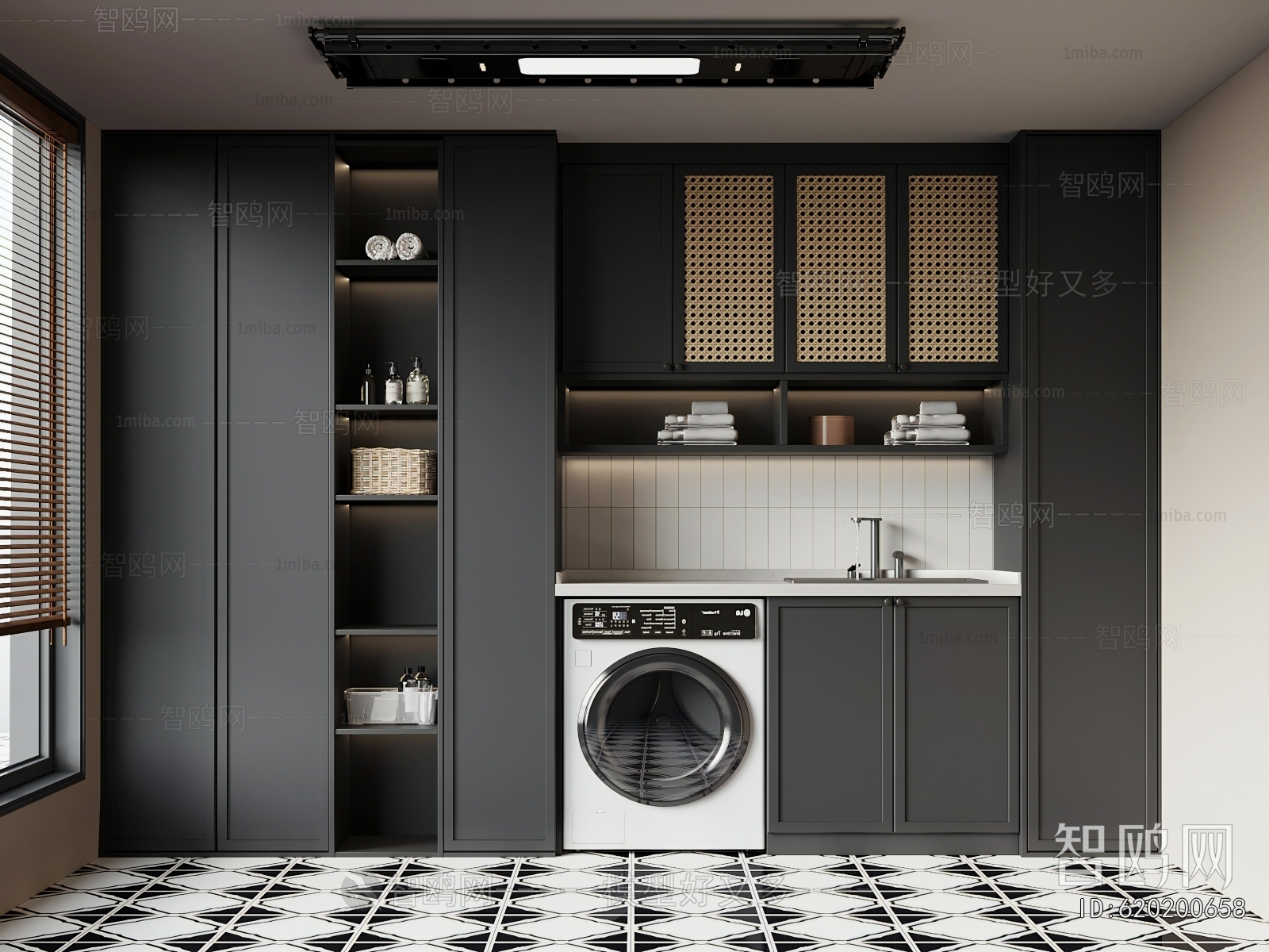 French Style Balcony Laundry Room