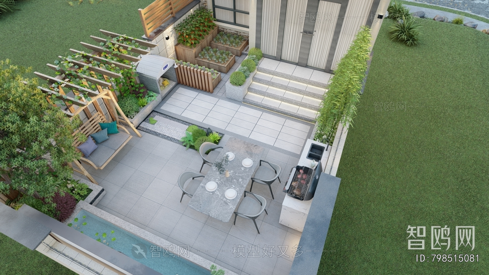 New Chinese Style Courtyard/landscape