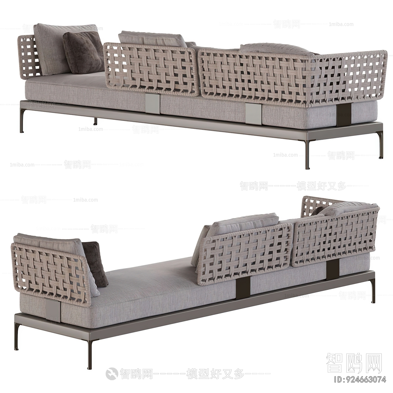 Wabi-sabi Style Multi Person Sofa