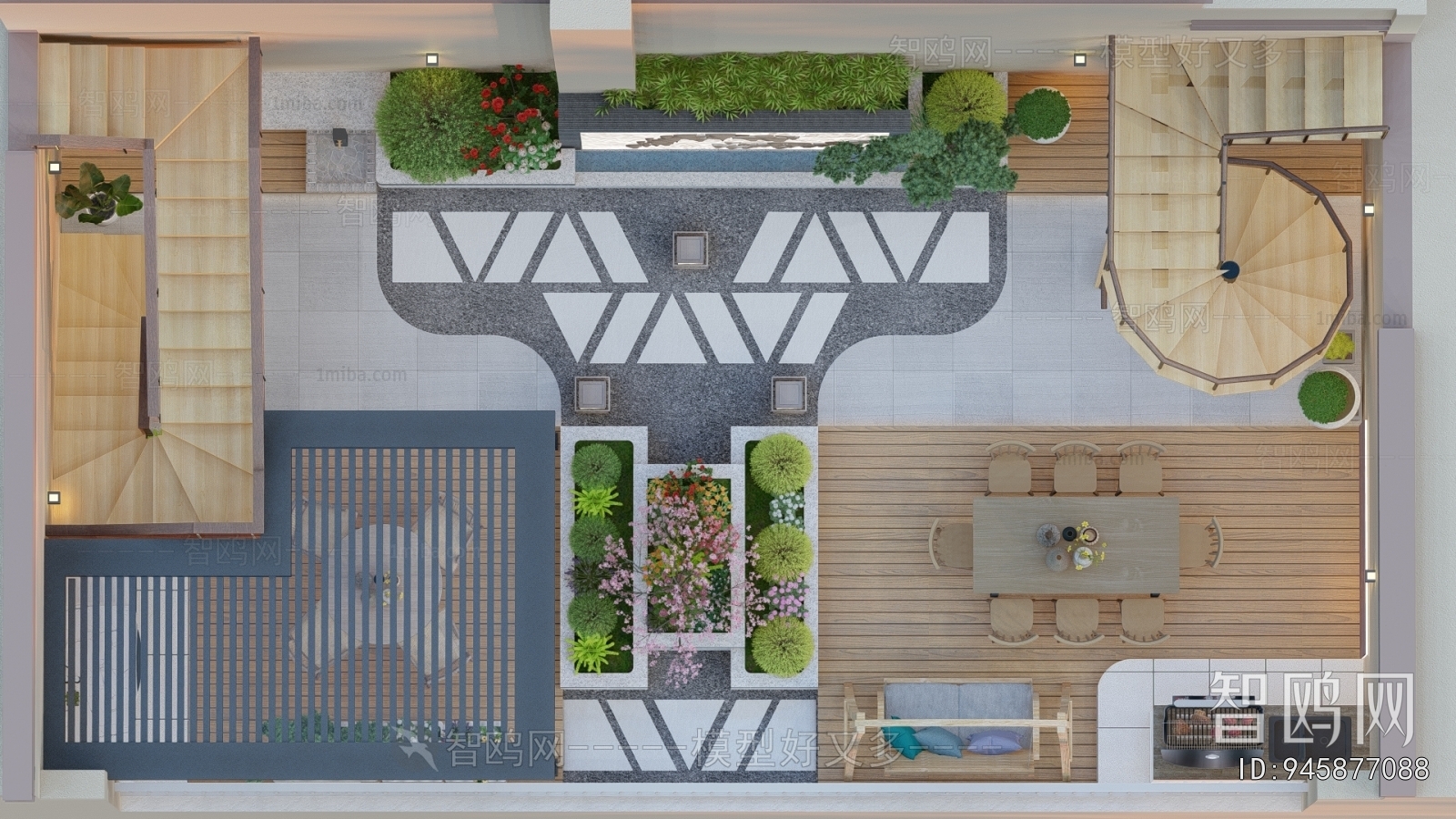 New Chinese Style Courtyard/landscape