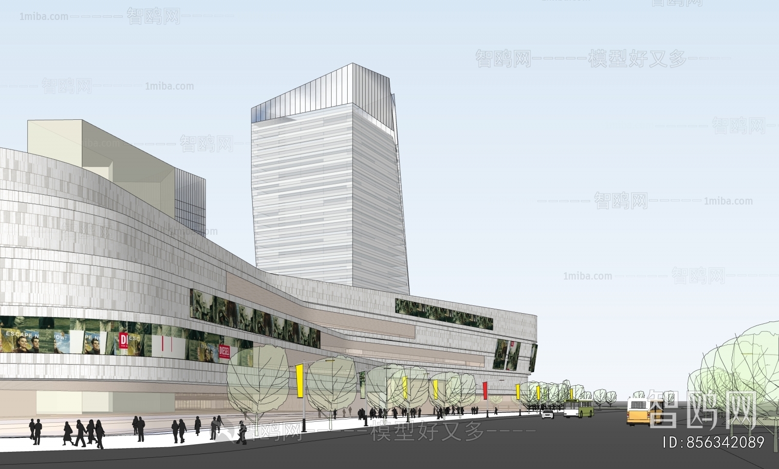 Modern Architectural Bird's-eye View Planning