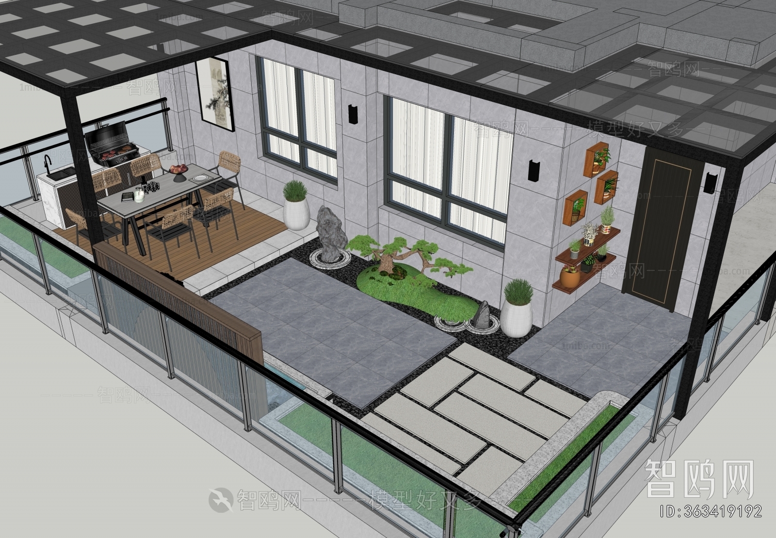 New Chinese Style Courtyard/landscape