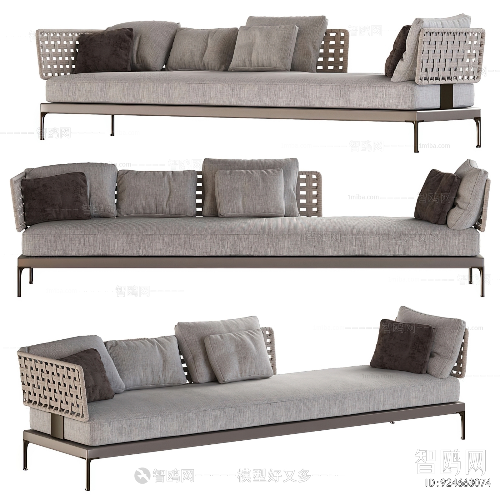 Wabi-sabi Style Multi Person Sofa
