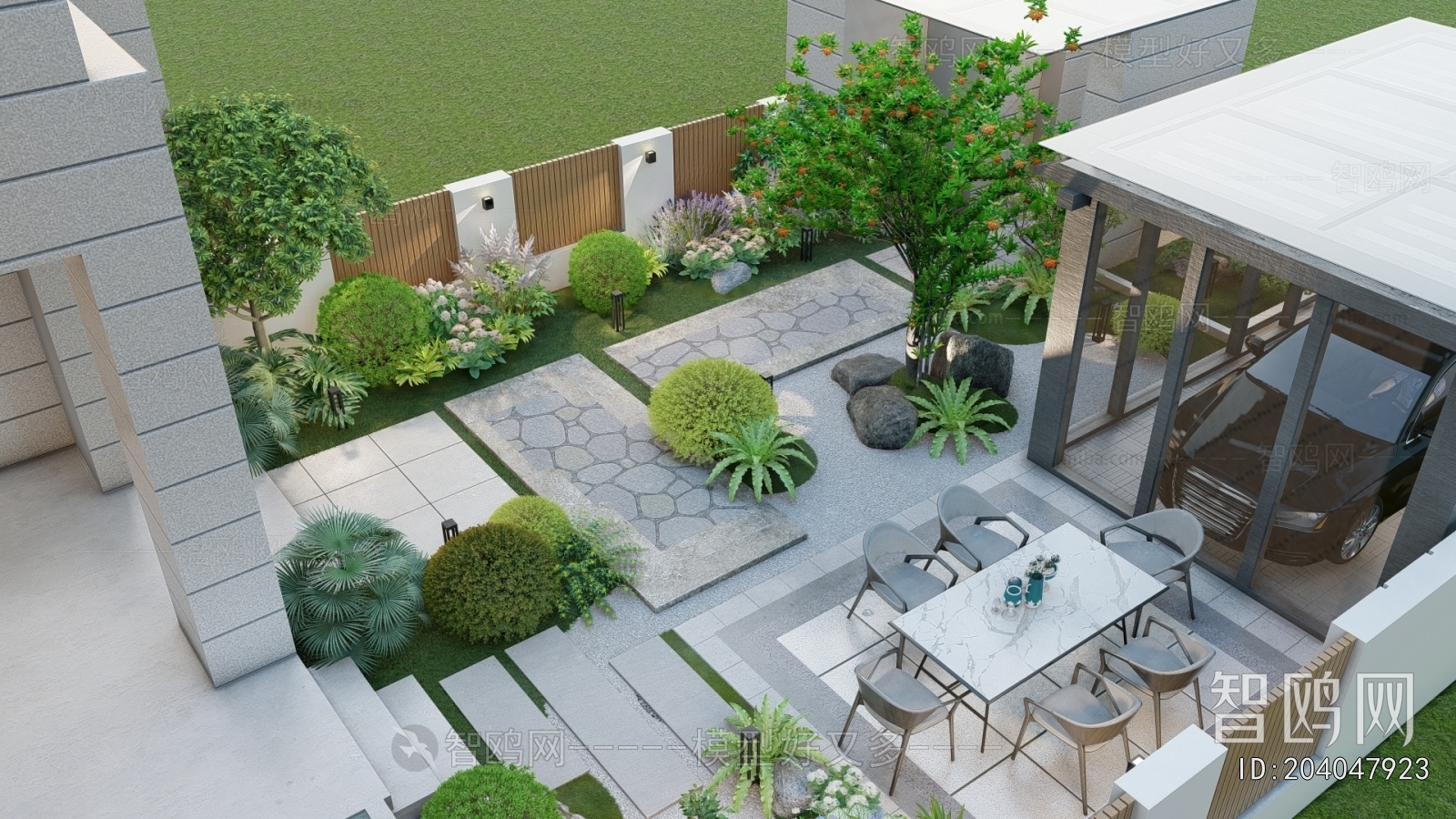 Modern Courtyard/landscape