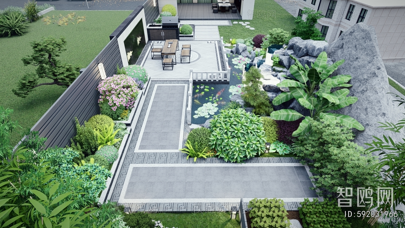 New Chinese Style Courtyard/landscape
