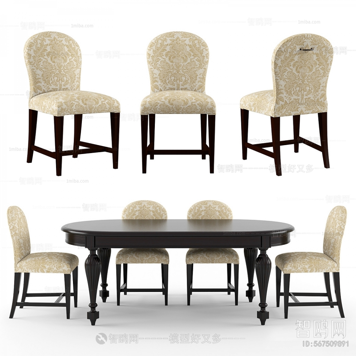 American Style Dining Table And Chairs
