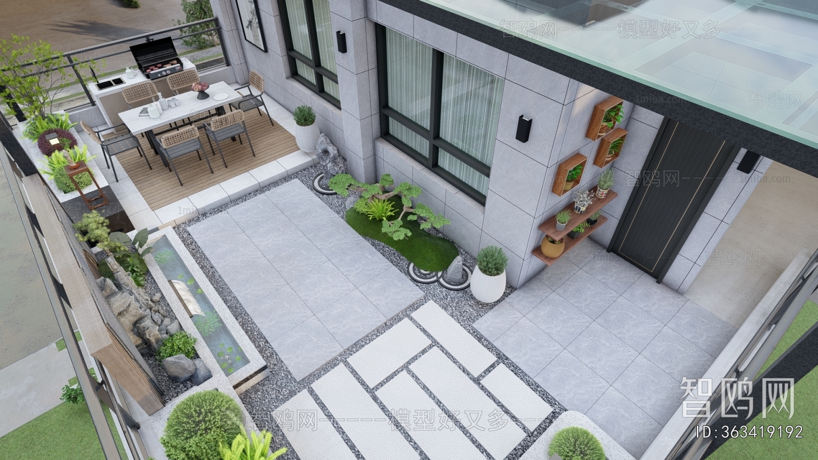 New Chinese Style Courtyard/landscape