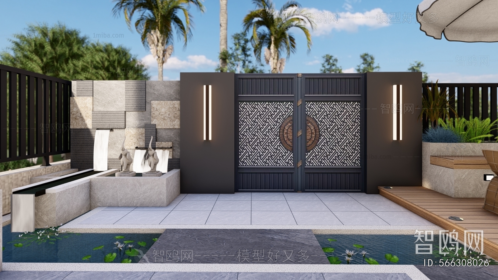 New Chinese Style Courtyard/landscape