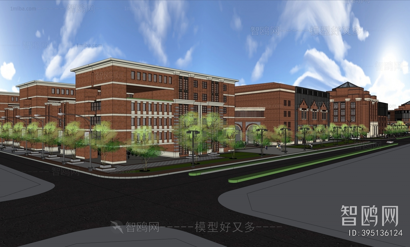 New Classical Style Architectural Bird's-eye View Planning