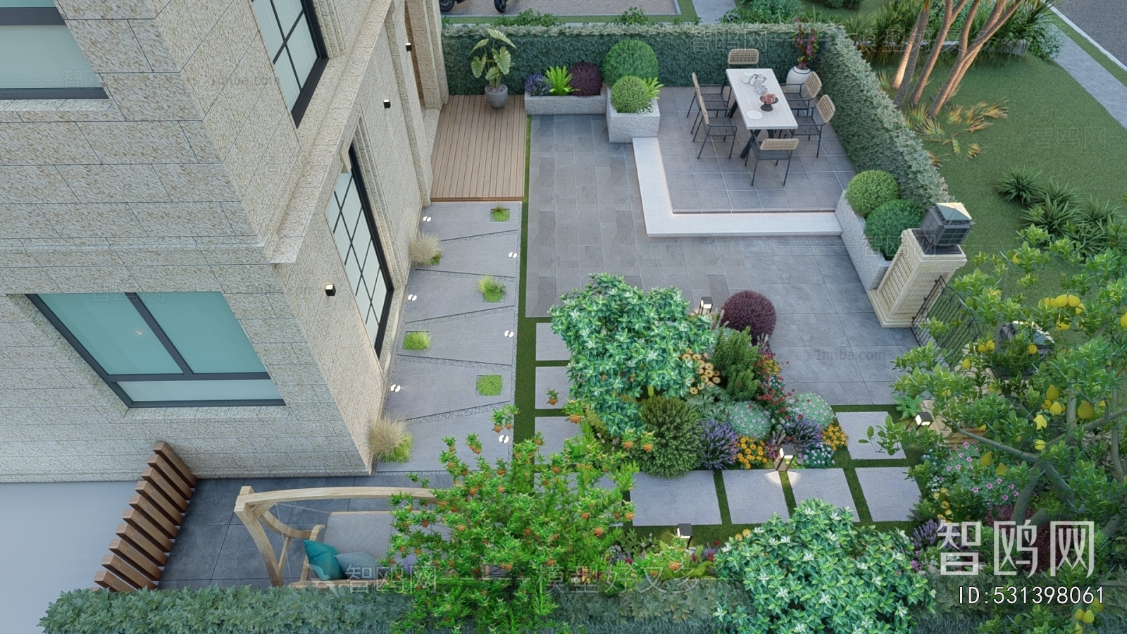 Modern Courtyard/landscape