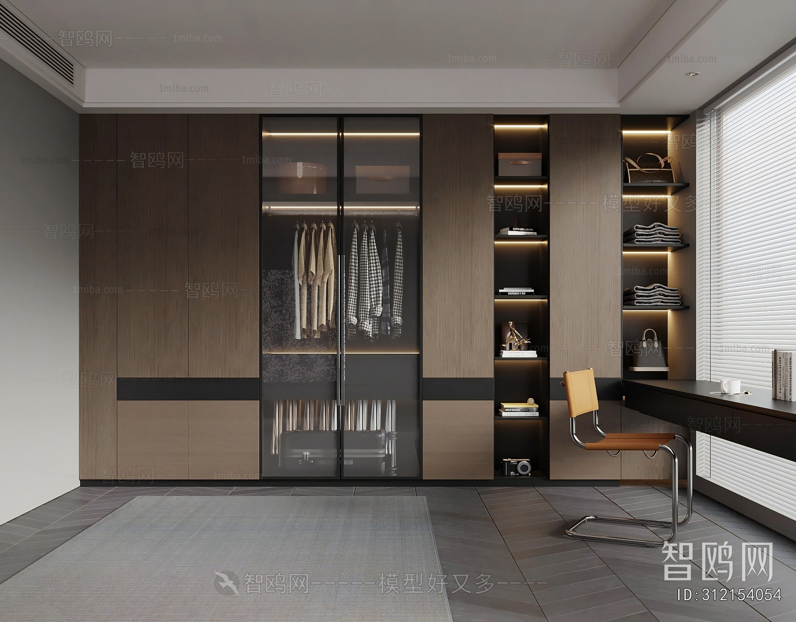 Modern Clothes Storage Area