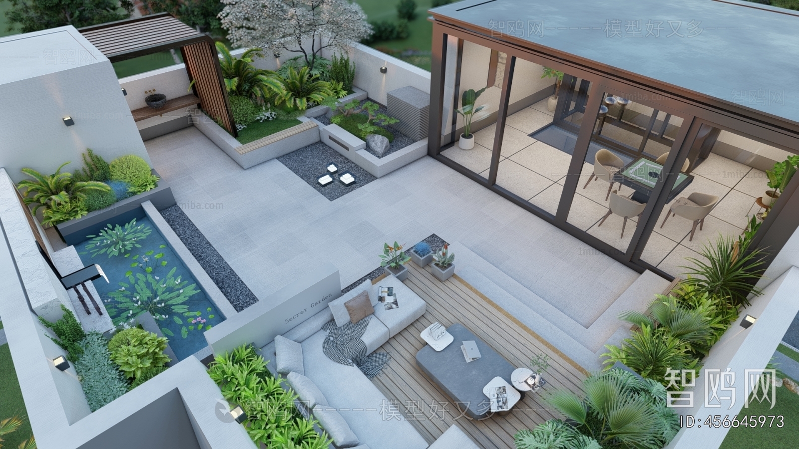 Modern Courtyard/landscape