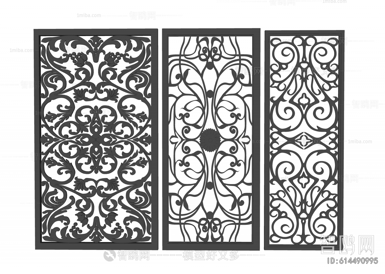 Simple European Style Metal Screen Partition