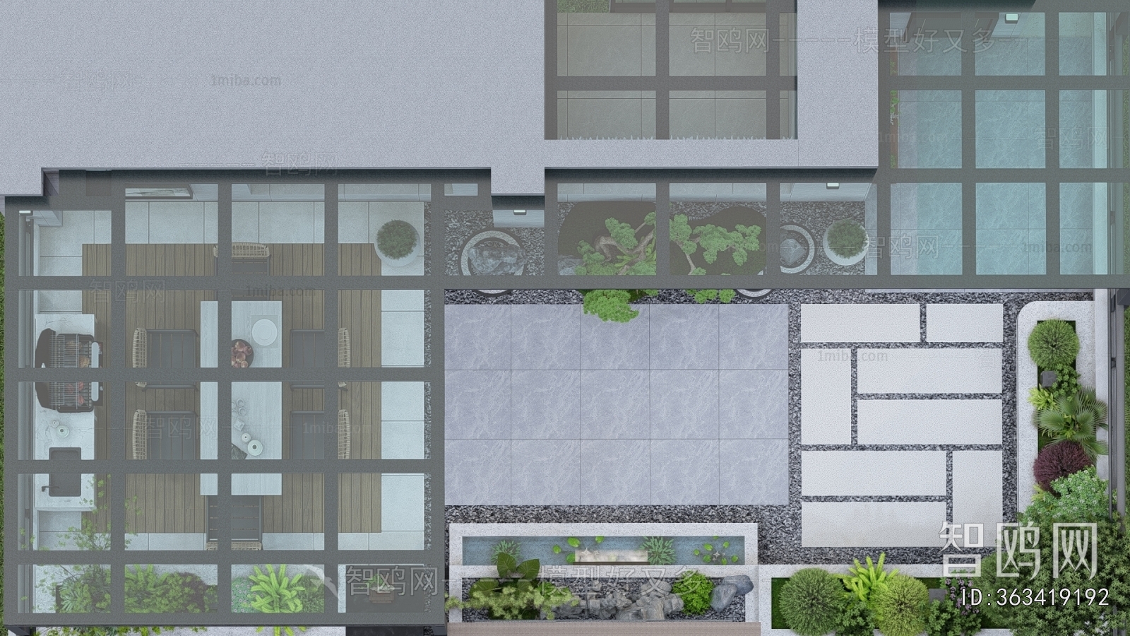 New Chinese Style Courtyard/landscape