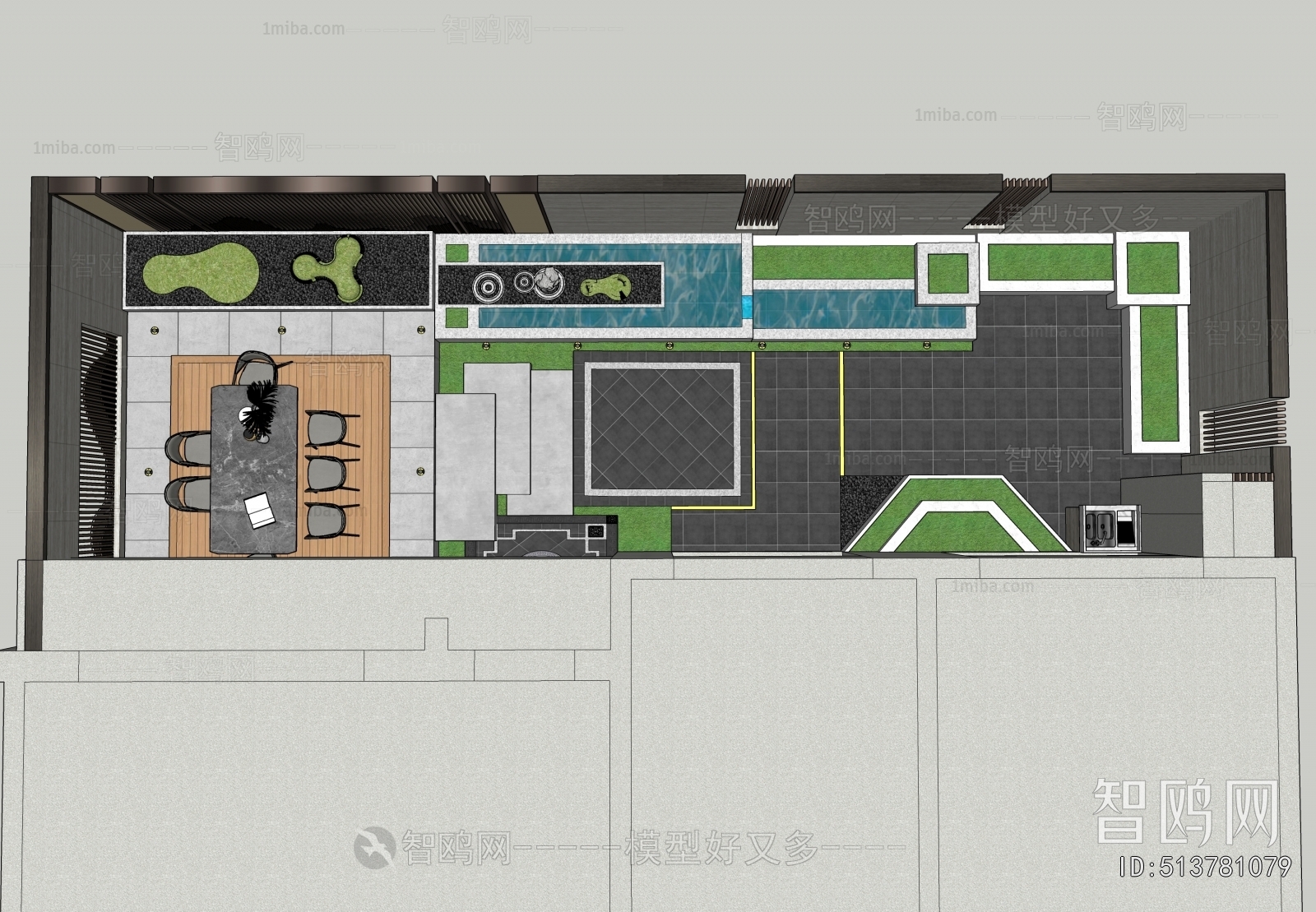 New Chinese Style Courtyard/landscape